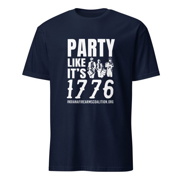 Supersoft - Short-Sleeve - Unisex - White Text - "Party Like It's 1776" - Image 2